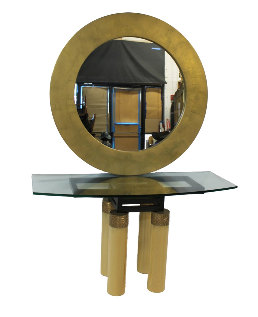 DAKOTA JACKSON Cuba Console & Mirror. (1 of 7)