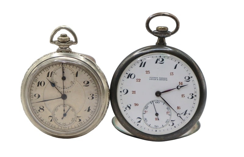 JEWELRY. Ulysse Nardin .900 Silver Pocket Watch. (1 of 9)