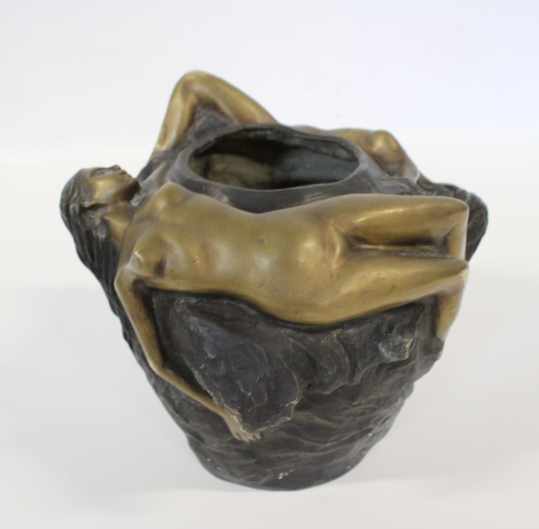 K BMART  Signed French Art Nouveau Figural Vase. (1 of 8)