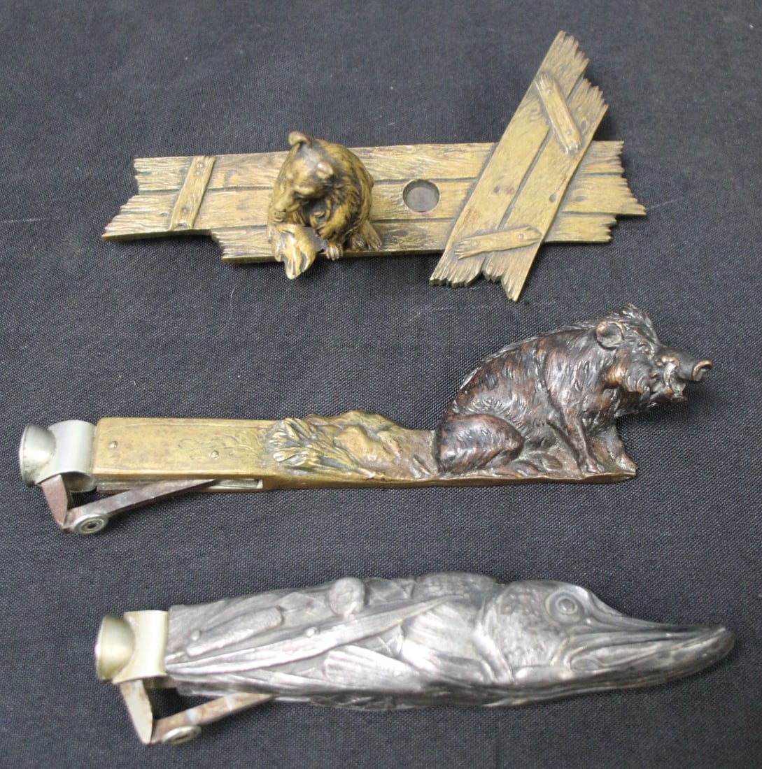 Group of Three Antique Cigar Cutters (1 of 9)