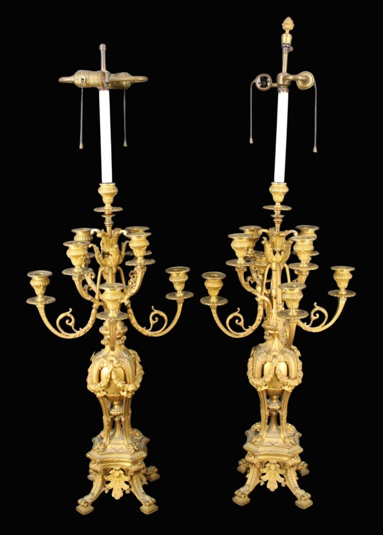 Antique & Fine Quality Pair of Gilt Bronze (1 of 7)