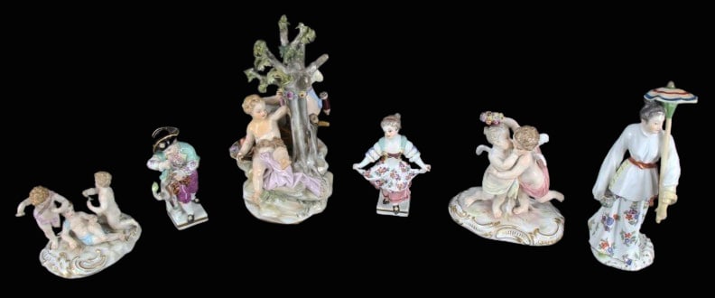 Group of Six (6) Meissen Figures / Figurines (1 of 17)