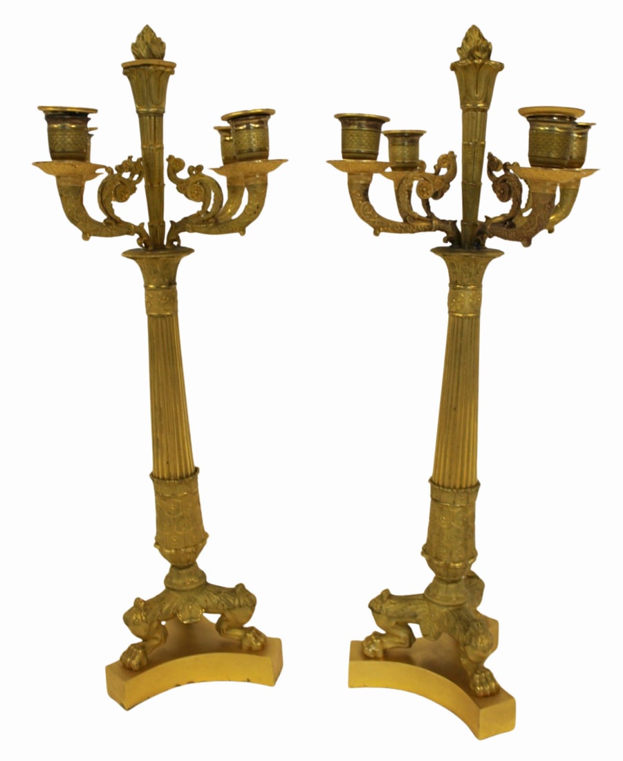 Fine Quality Pair of Gilt Bronze French Empire (1 of 11)