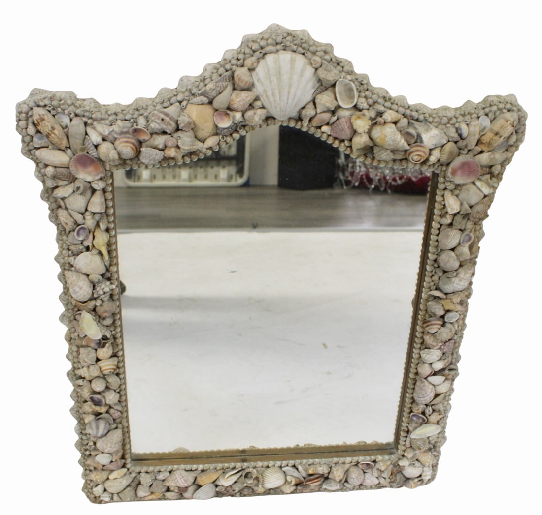 Vintage Shell Overlaid Mirror. (1 of 7)