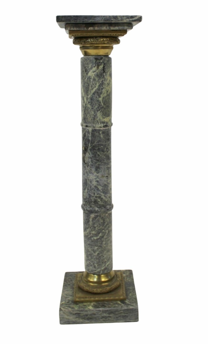 Vintage Bronze Mounted Marble Pedestal. (1 of 6)