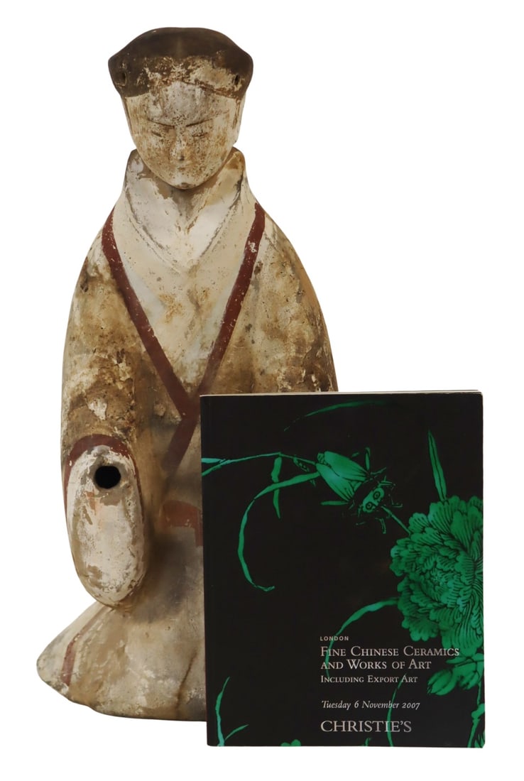 Ex-Christie's Han Dynasty Painted Pottery Figure. (1 of 17)