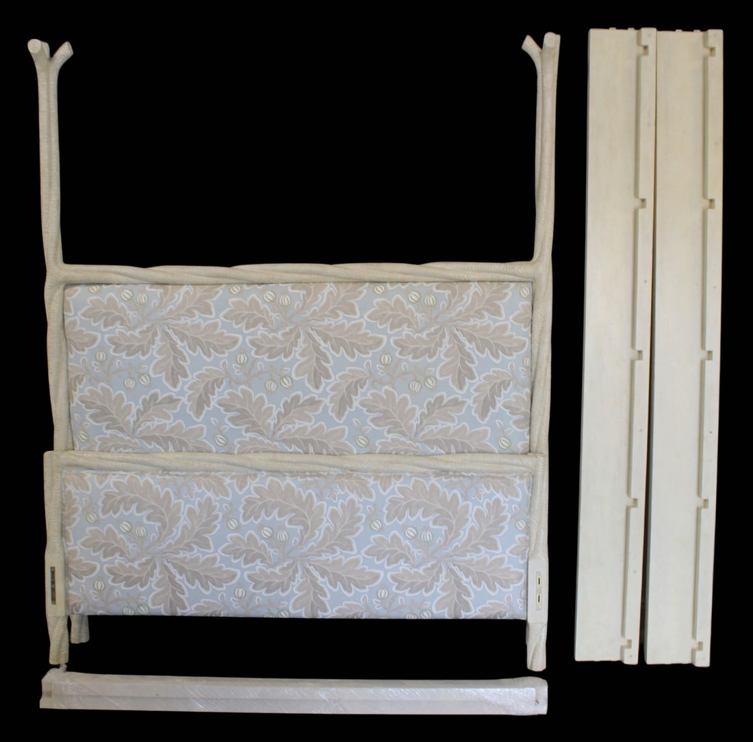 White Painted Carved Wood Tree Branch Form Bed . (1 of 8)