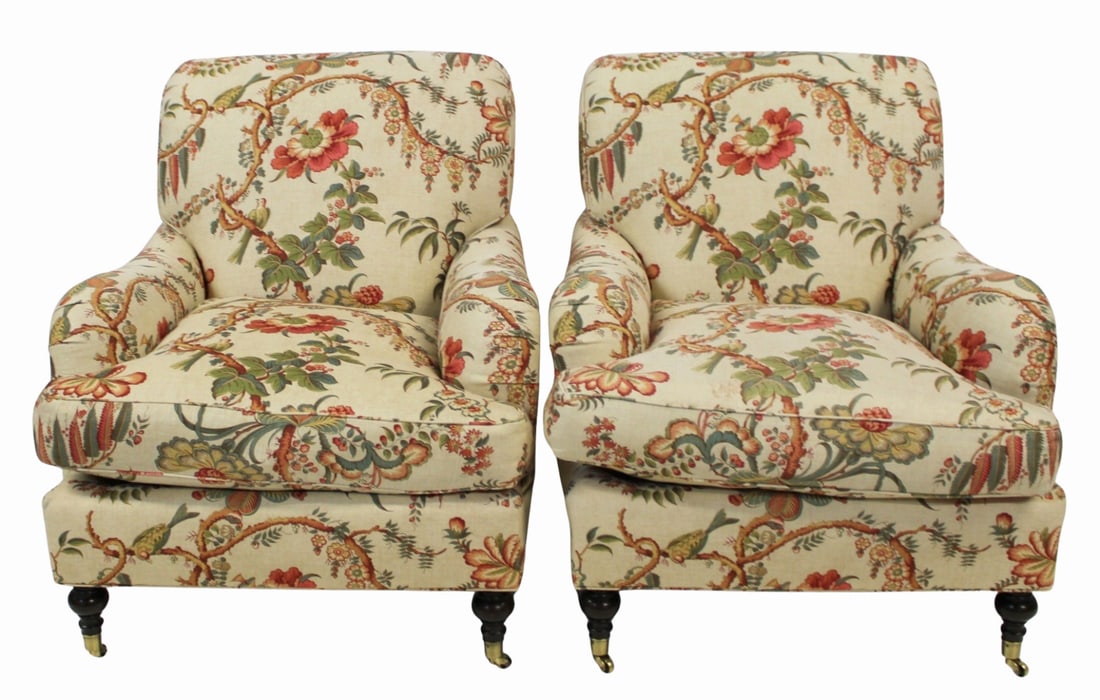 O. HENRY HOUSE Pair of Upholstered Lounge (1 of 8)