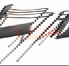 Charlotte Perriand, Pierre Jeanneret and Le: Corbusier Basculant Chair Model LC1. Charlotte Perriand, Pierre Jeanneret and Le CorbusierBasculant chair model LC1. From a New Milford, CT estate. - Dimensions: 25.5" h x 23.25" w x 25.25" d.