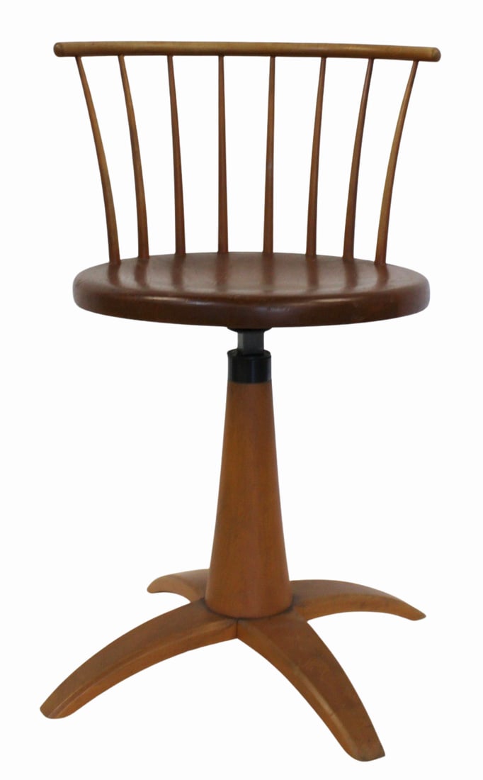 SHAKER WORKSHOPS Signed Swivel Chair. (1 of 5)