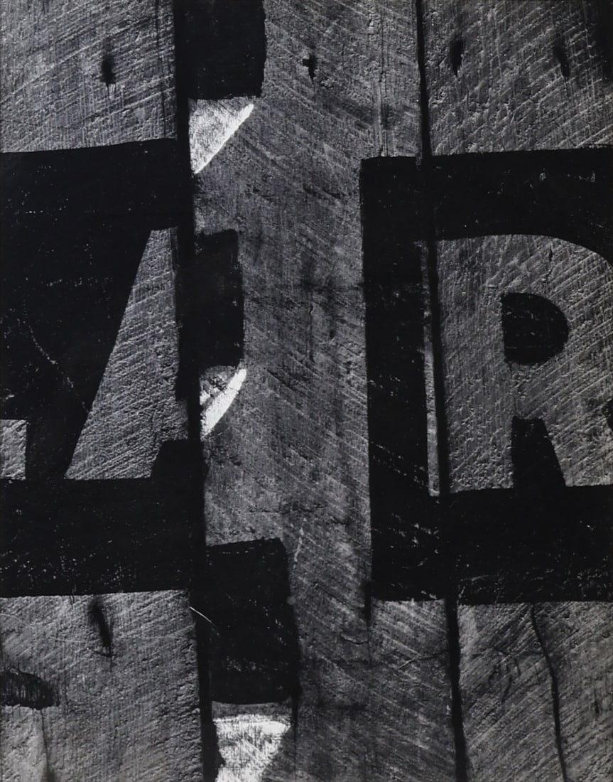 AARON SISKIND (AMERICAN, 1903-1991).: 'Kentucky 4'. Gelatin Silver Print. Verso: Signed, titled, and dated in pencil . Property from a Tarrytown, NY collection. Dimensions: Sight: 12" h x 9.25" w. Frame: 20.25" h x 16.25&qu