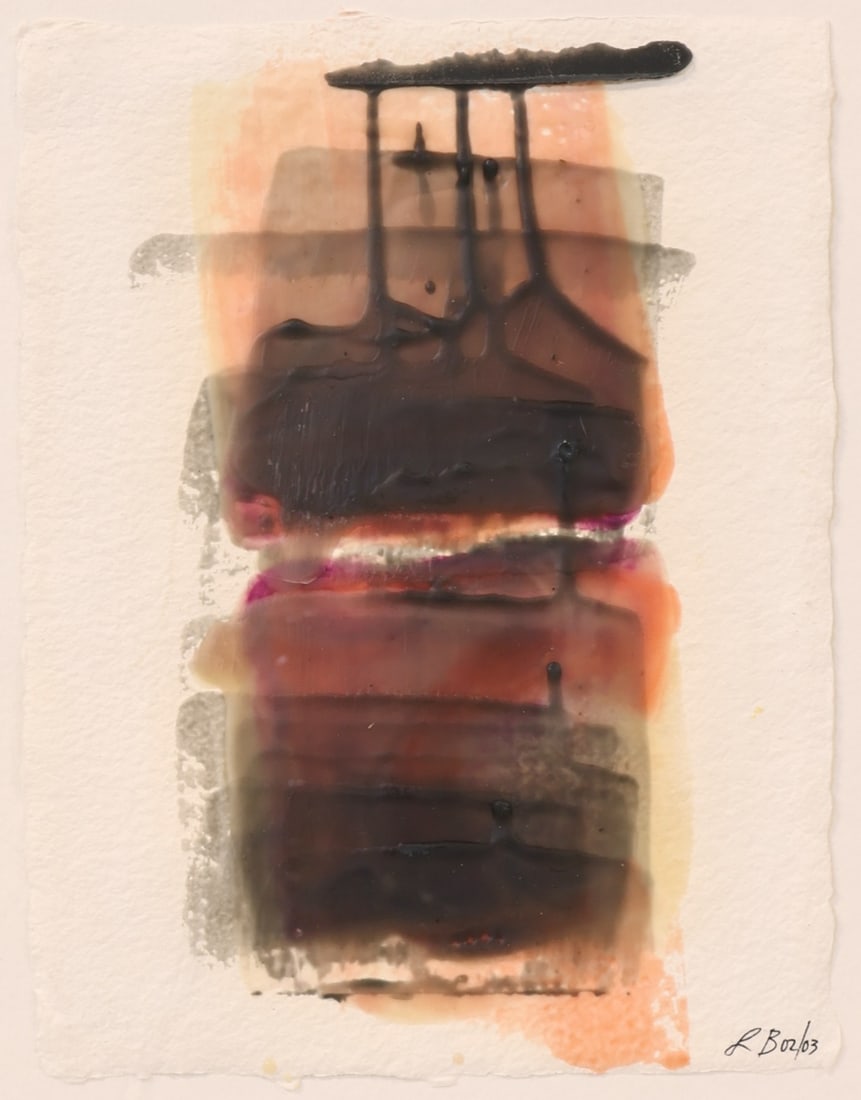 LYNDA BENGLIS (AMERICAN, b. 1941).: 'Untitled' (Pleats, Palmettos, and Paint), 2002/03. Pigmented wax on rag paper. Signed and dated lower right. Provenance: Clare Walker Fine Art, Tarrytown, NY. Property from a Tarrytown, NY collection