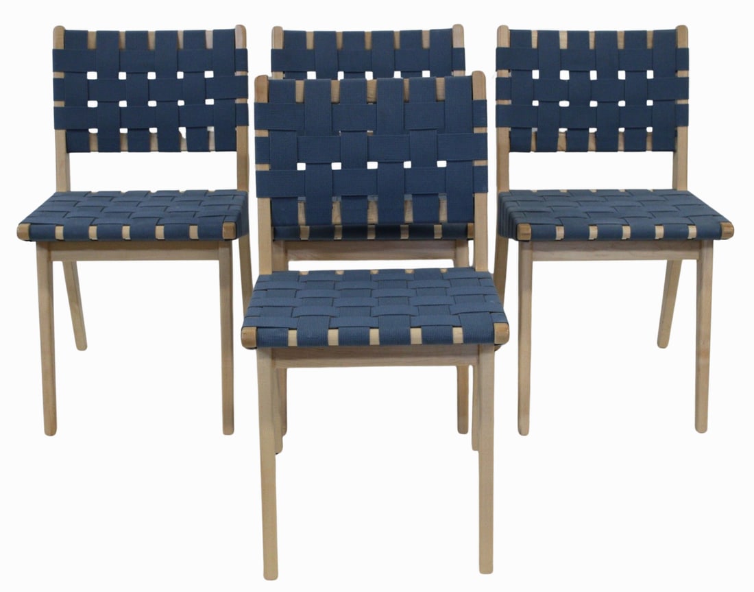 4 Jens Rison, Knoll Studio Chairs.: With Knoll label. From a Greenwich, CT estate. - Dimensions: 31.25"h x 15.75"d x 17"w