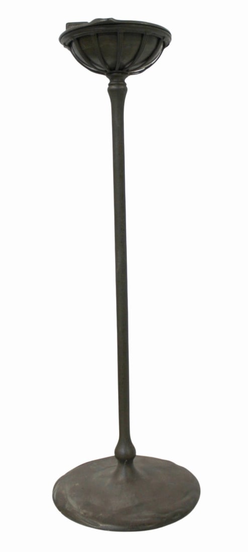 Tiffany Studios Bronze Standing Ashtray.: Tiffany Studios Bronze Standing Ashtray. First quarter 20th century. Stamped TIFFANY STUDIOS NEW YORK 1849. From a Stamford, CT estate. - Dimensions: 28"h
