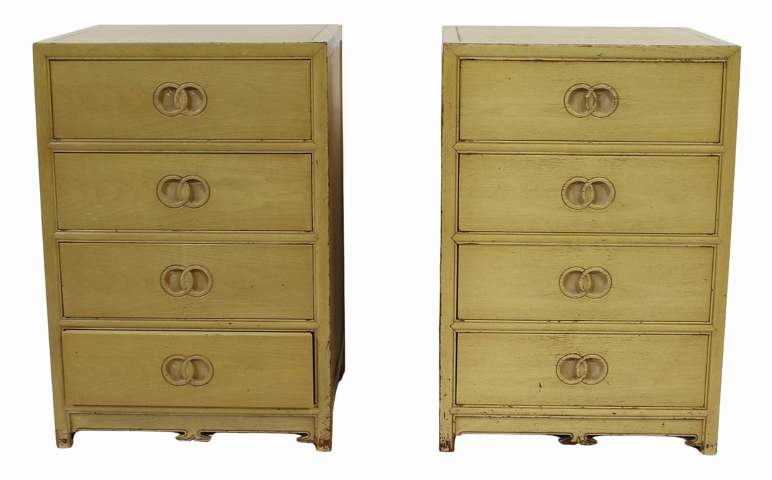 Michael Taylor For BAKER Pair of Chests.: From a Huntington, Long Island estate. - Dimensions: 32" h x19" w x 22" d.