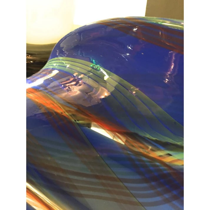 Davide Dona Blown Murano Glass Vase. - 10