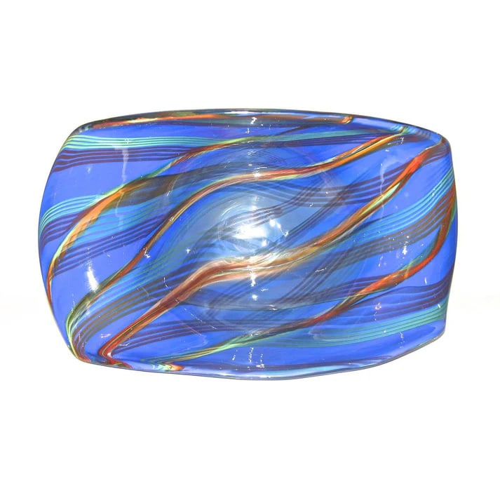 Davide Dona Blown Murano Glass Vase. - 7