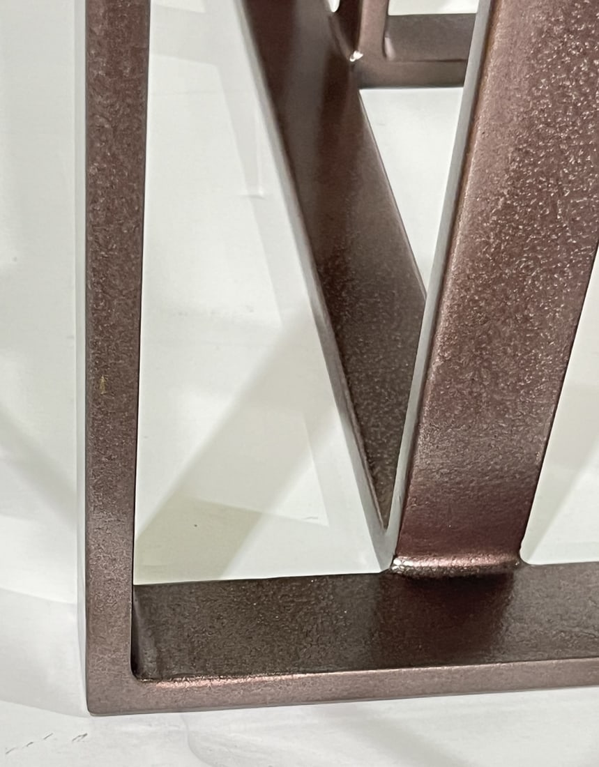 Modern Round Glass Top Table. - 6