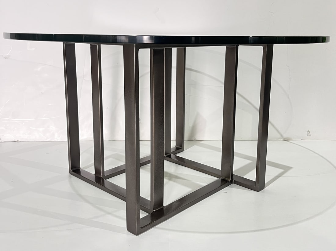 Modern Round Glass Top Table. - 7