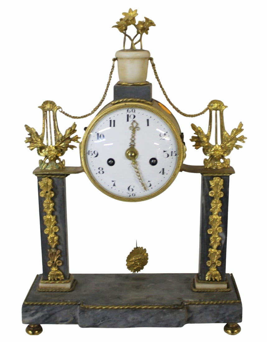 Antique Bronze Mounted Marble French Clock. (1 of 9)