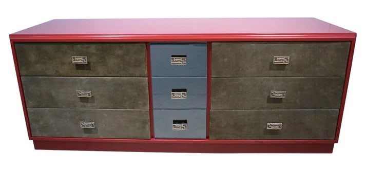 1970 Italian Green Leather and Burgundy Lacquer (1 of 8)