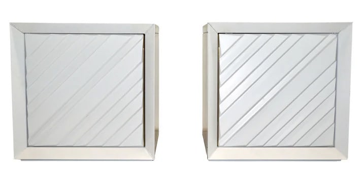 Frigerio 1970s Italian Pr of White Lacquered Side (1 of 6)