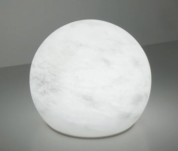 Bespoke Italian White Alabaster Moon Lamp. (1 of 7)