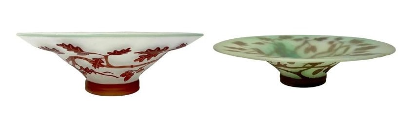 (2) 1970s Austrian Vintage Overlay Glass Bowls. (1 of 15)