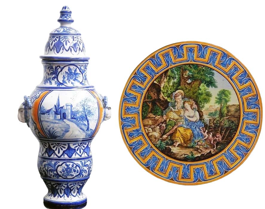 French Lidded Vase and Large Charger Grouping (1 of 17)