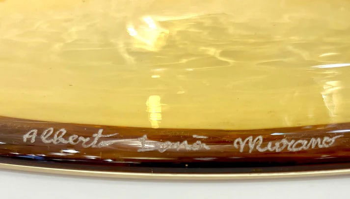 (2) Large Gold Murano Vases. - 14