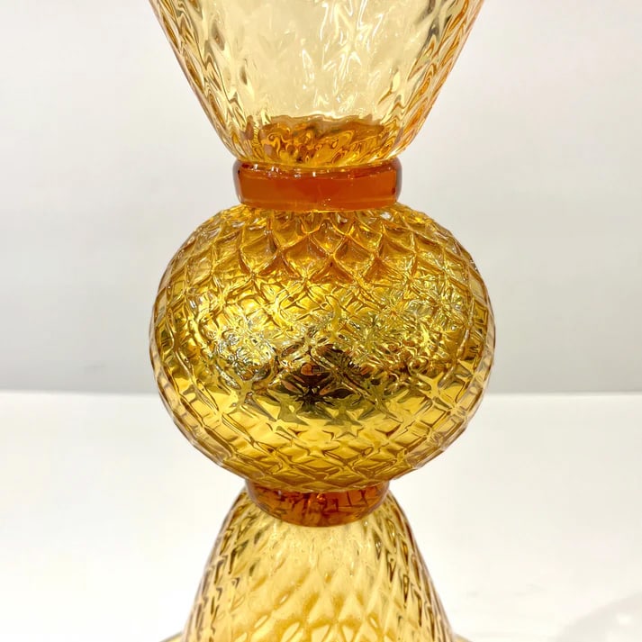 (2) Large Gold Murano Vases. - 9
