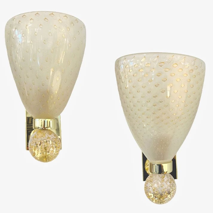 Italian Art Deco Design Crystal Murano Sconces (1 of 7)