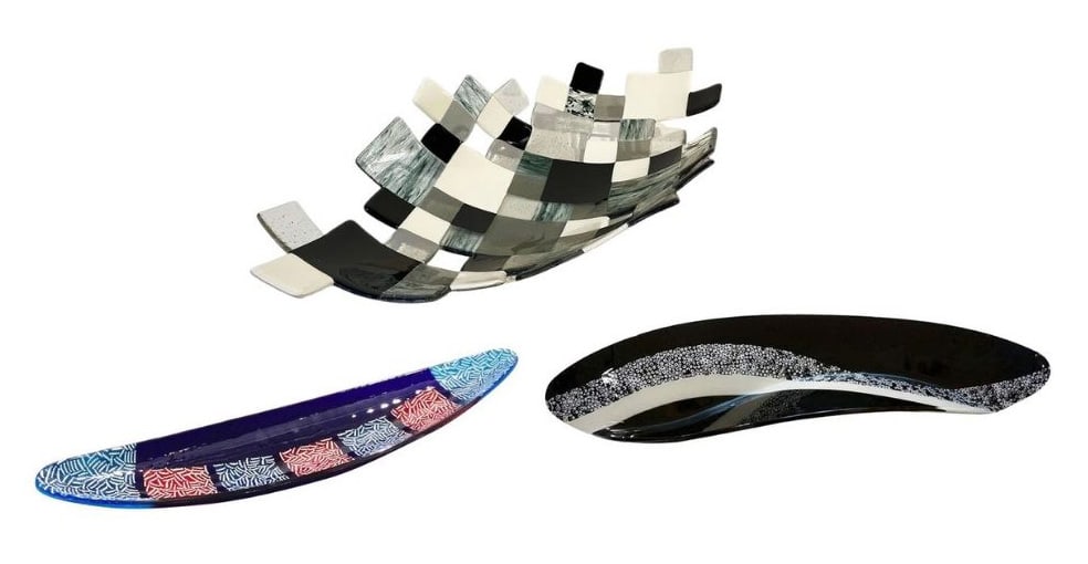 (3) Italian Art Glass Bowls Inc. Birello. (1 of 18)