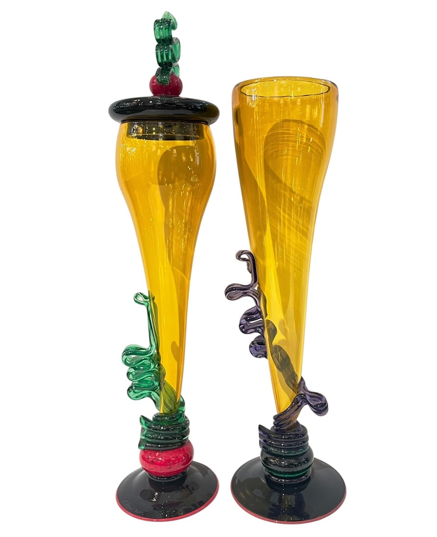 (2) David Garcia French Handblown Vases/Sculptures (1 of 12)