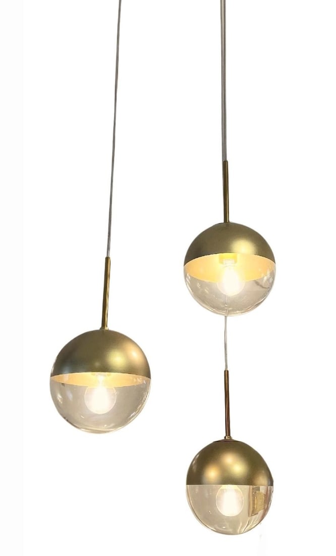 Contemporary Ball Form Drop Pendant Ceiling Light. (1 of 4)