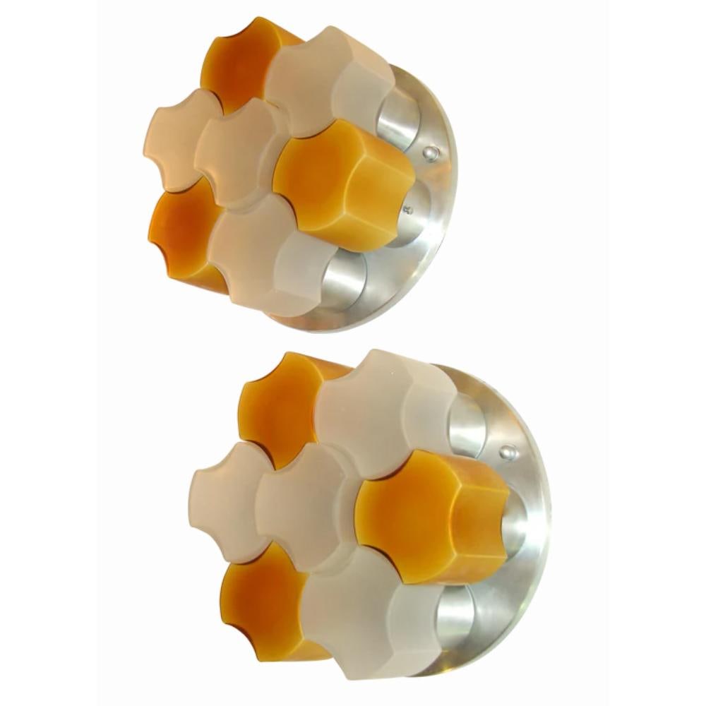 Martinelli Luce 1963 Rare Pair of White and Orange (1 of 8)