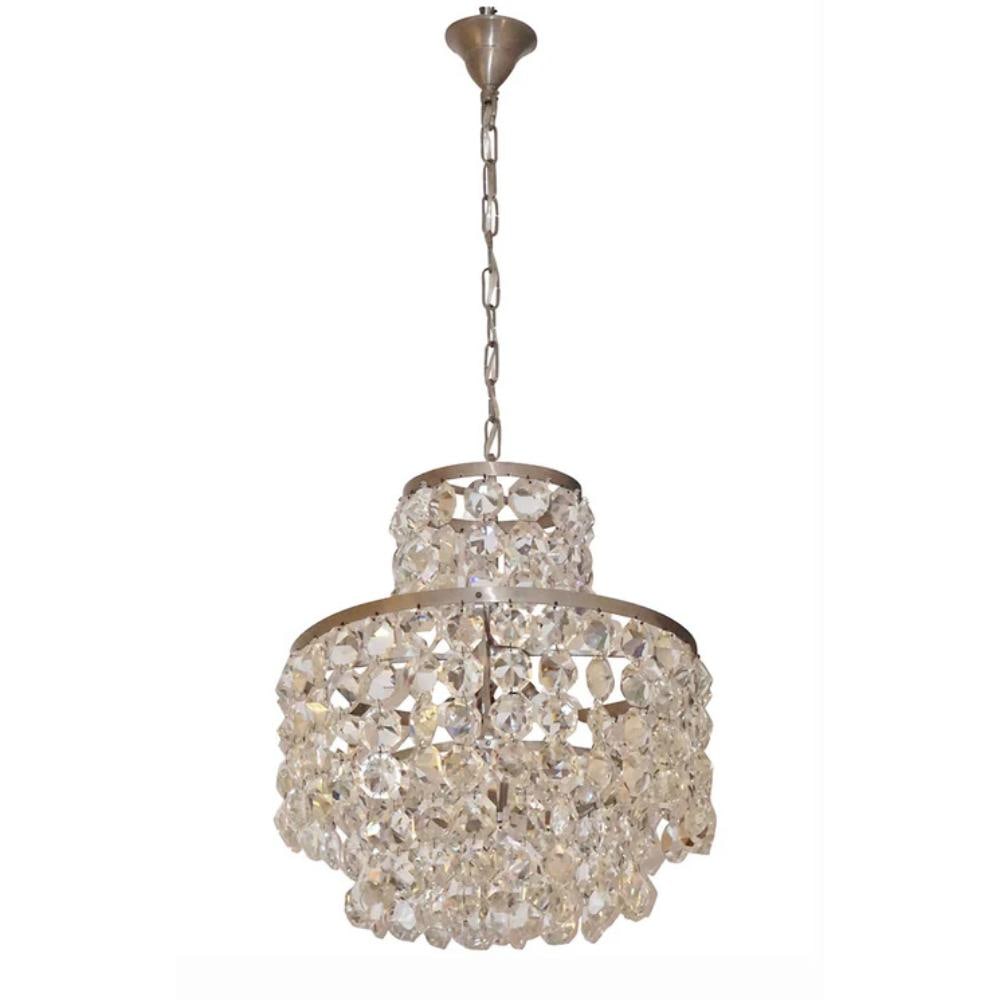 1950s Italian Satin Chrome and Clear Crystal (1 of 8)