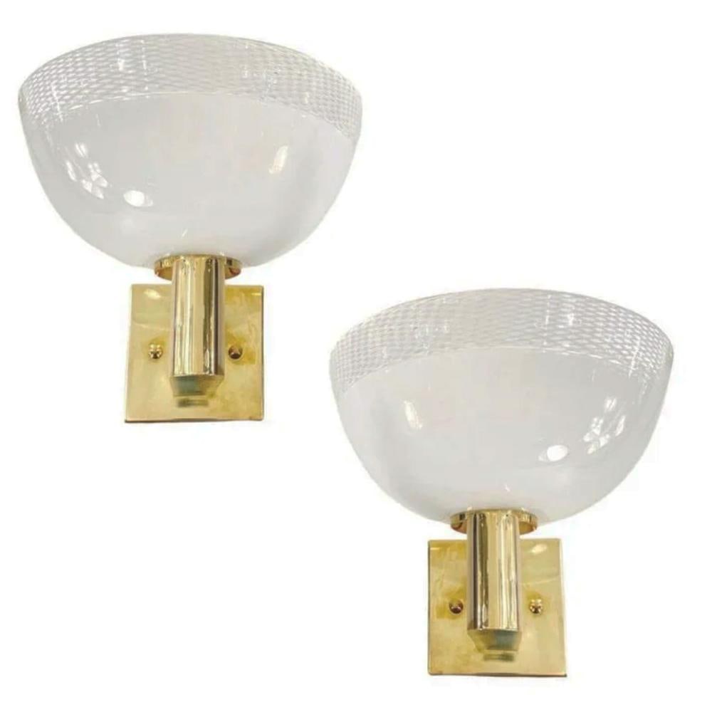 Venini 1960s Italian Art Deco Design White Murano (1 of 7)