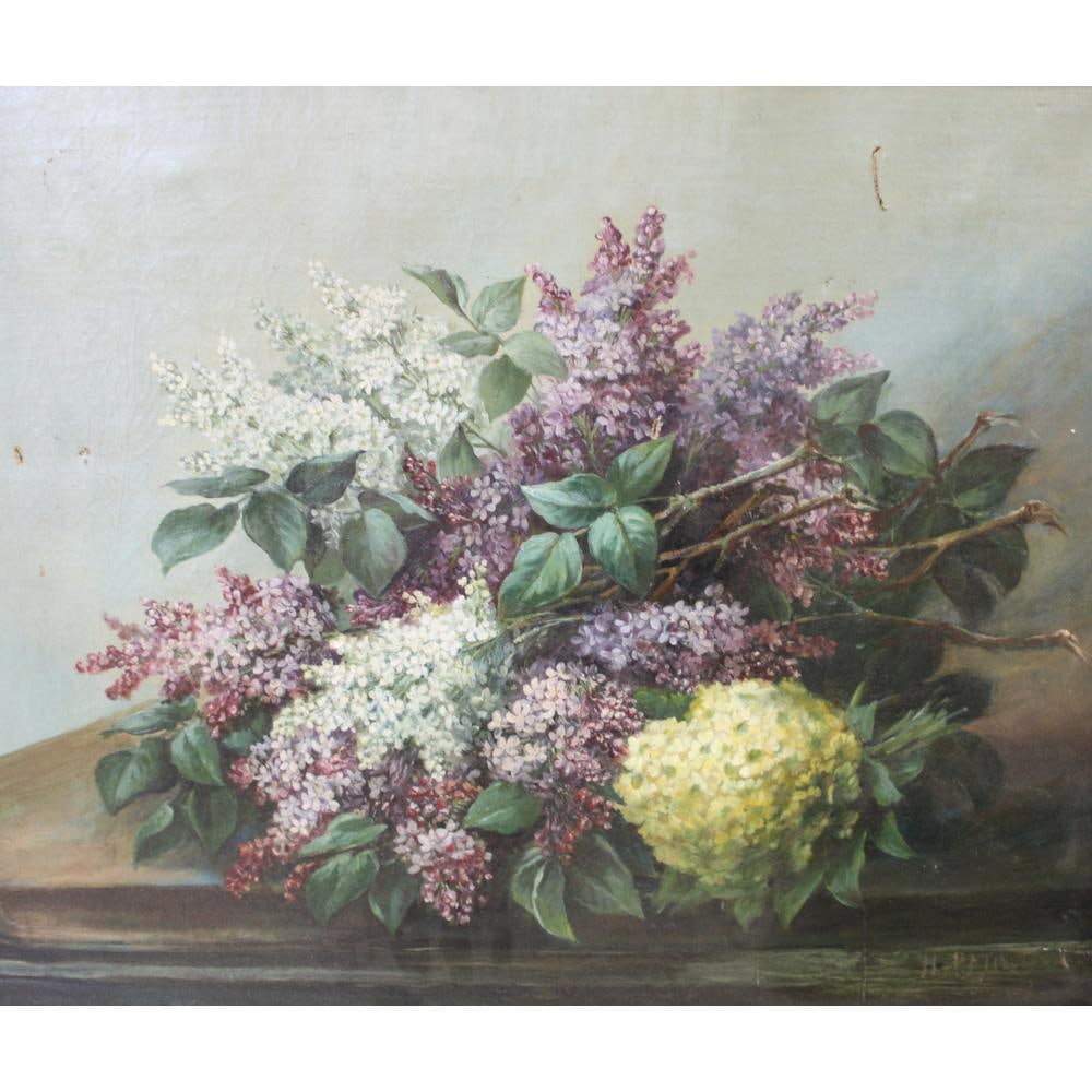 H. Pantini Late 19th C Signed Oil on Canvas. (1 of 6)