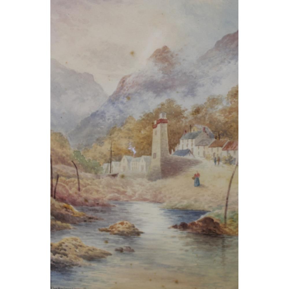 C,.J.Norton 1911 Signed Watercolor . (1 of 4)