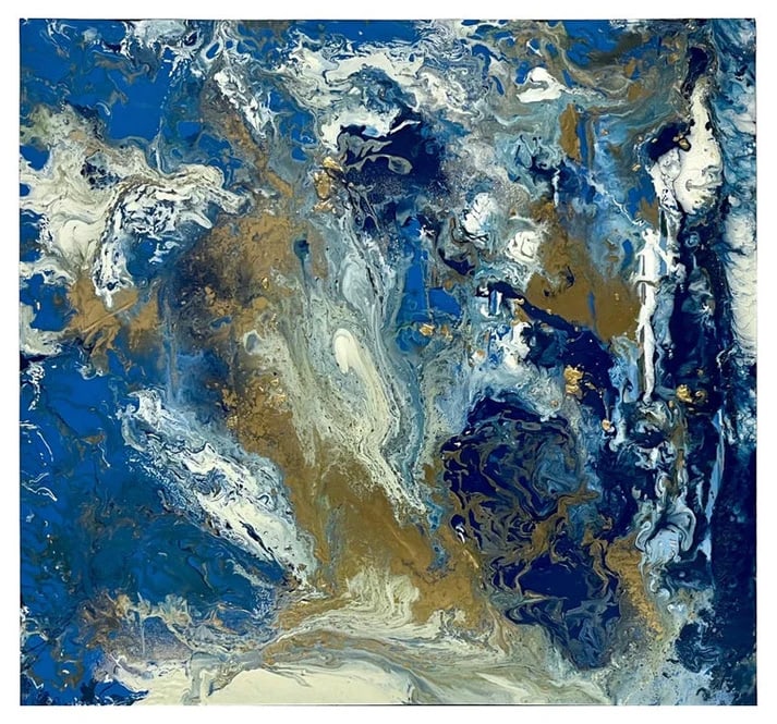 Contemporary Italian Modern Abstract Wall Painting (1 of 6)