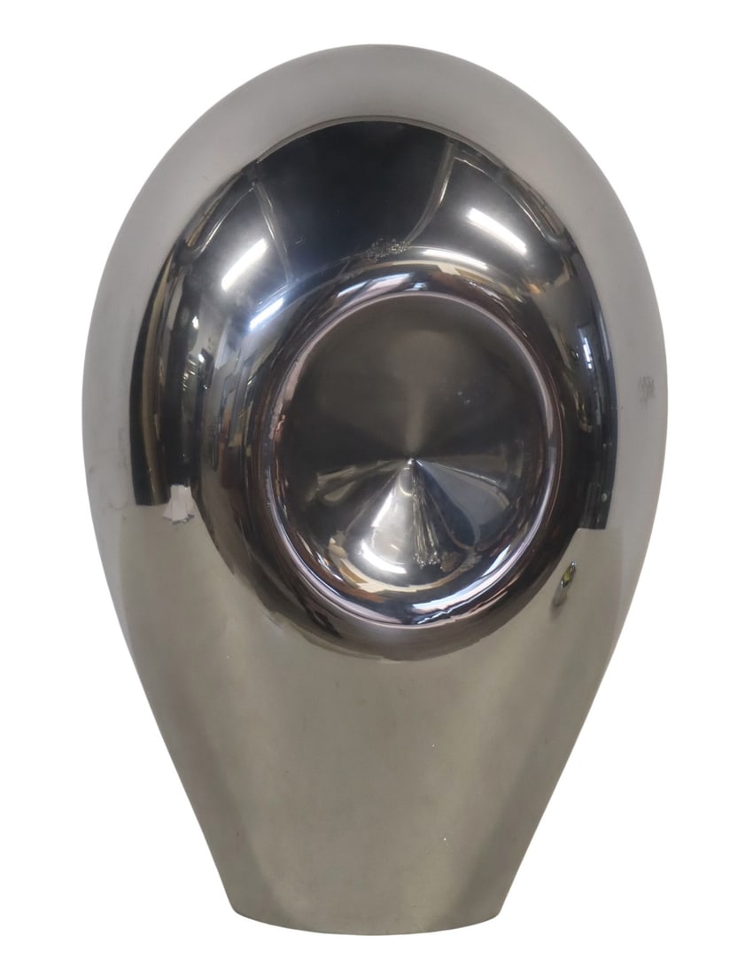 1970's V. Nason Silver Mirrored Glass Table Lamp. (1 of 7)