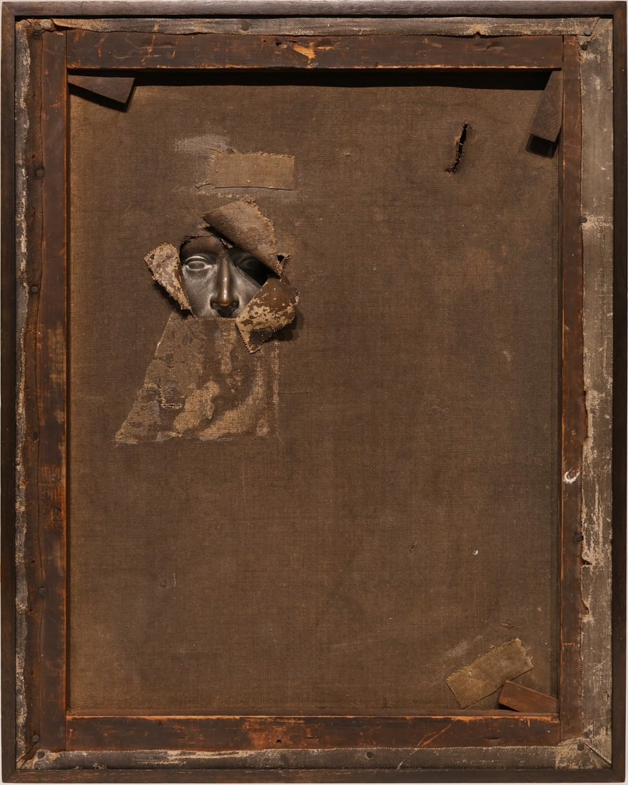 VARUJAN YEGAN BOGHOSIAN (AMERICAN, 1926-2020).: 'Epiphany'. 1988. Mixed media, wood. canvas and bronze collage. Verso: Signed and dated in ball point pen. Provenance: Cordier & Ekstrom, NYC; The Grindstone Trust Co. Property of a Tarrytown, NY