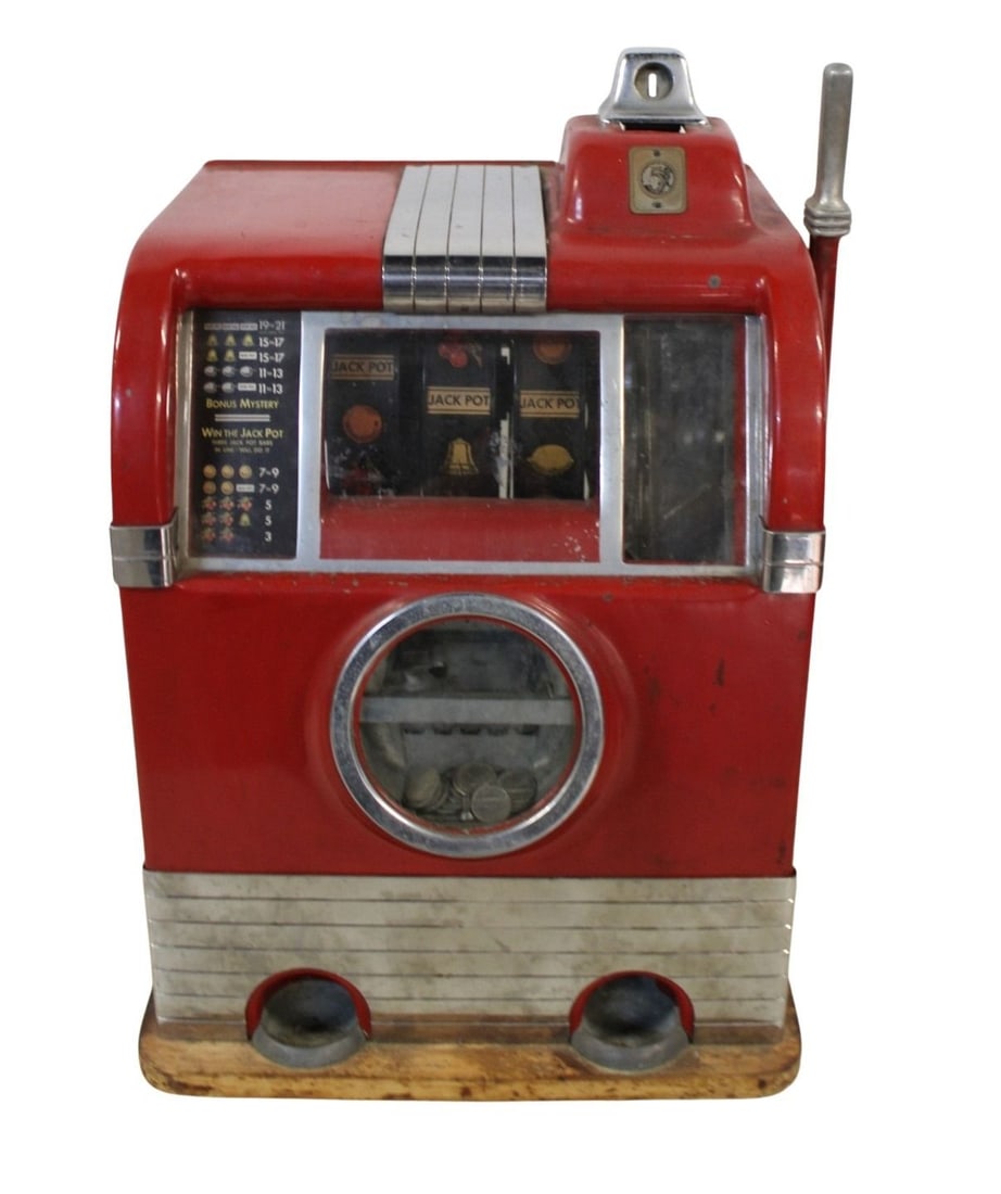 Vintage Caille 5 Cent Slot Machine (Atrib ) (1 of 9)