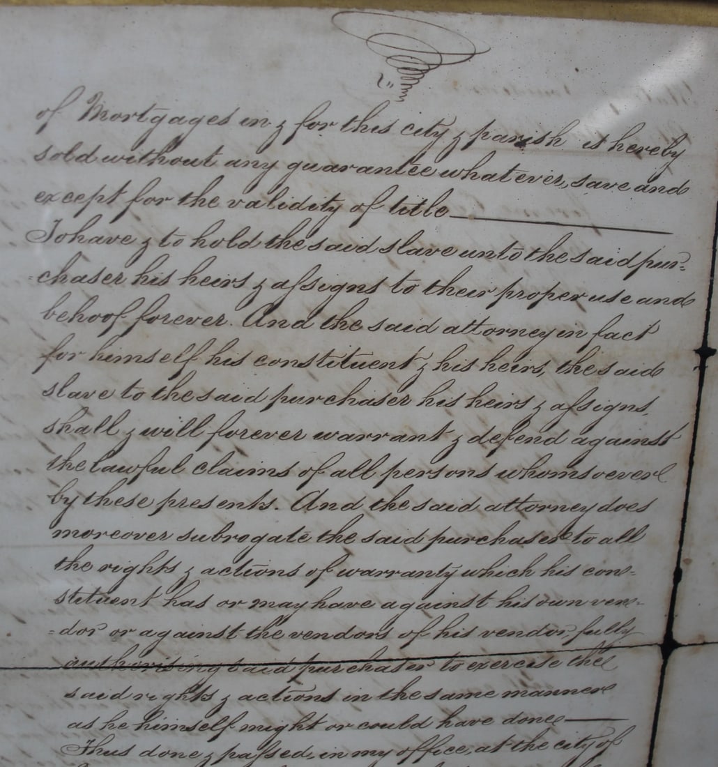 2 Antique Slave Documents Framed - 10