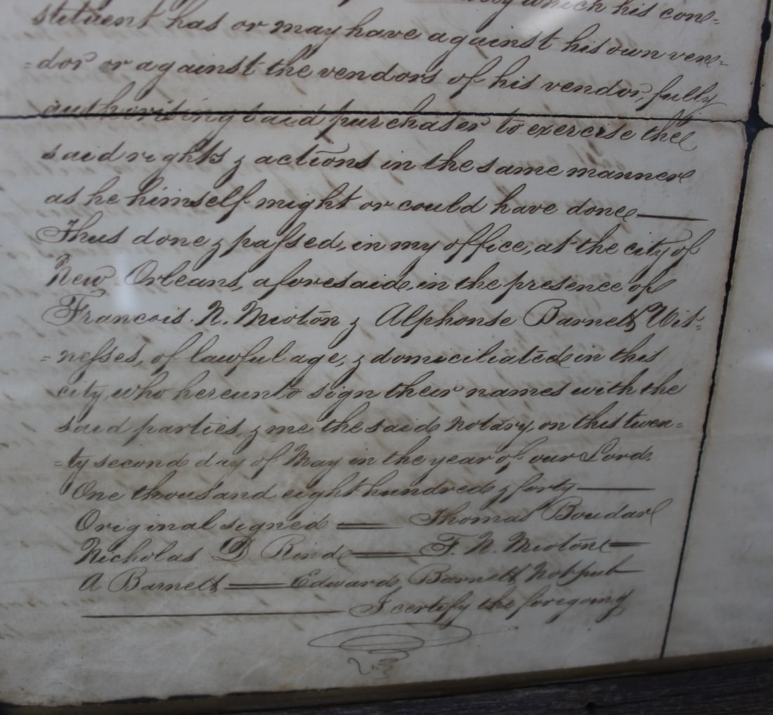 2 Antique Slave Documents Framed - 11