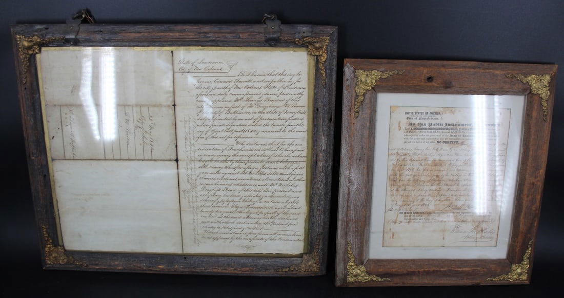 2 Antique Slave Documents Framed (1 of 14)