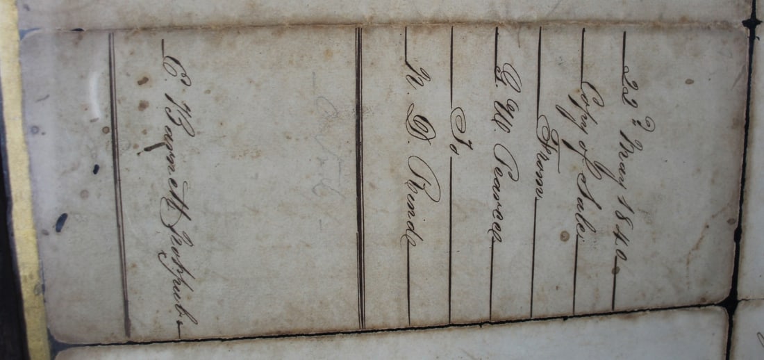 2 Antique Slave Documents Framed - 8