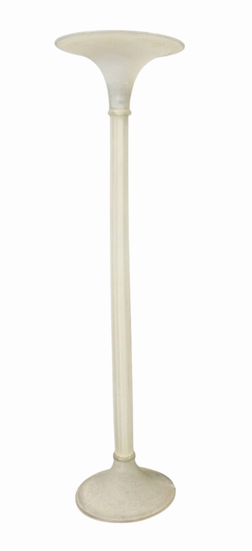 Karl Springer Murano Scavo Glass Torchiere Lamp (1 of 7)