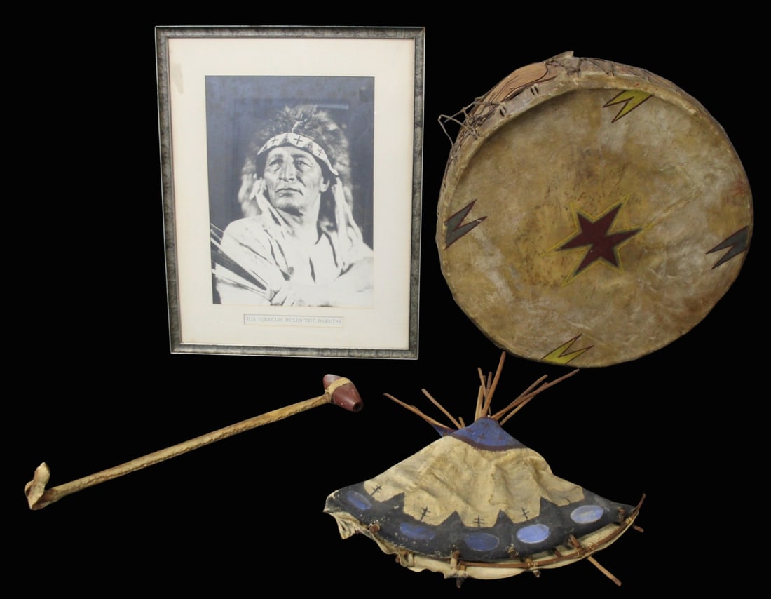 Native American Grouping- Drum, Pipe, Tipi (1 of 15)